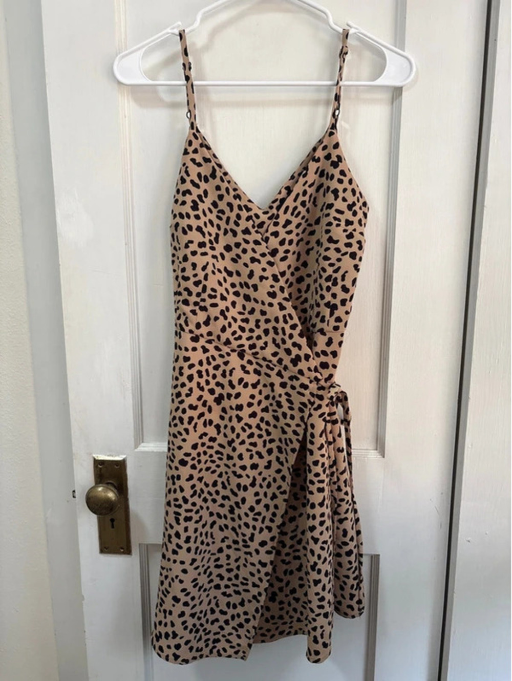 Animal print wrap dress. US size S